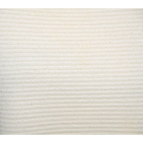 Worthington Ladies XL Neutral Cream Boxy Ribbed Blouse 3/4 Puff Sleeve Modest - Picture 4 of 9